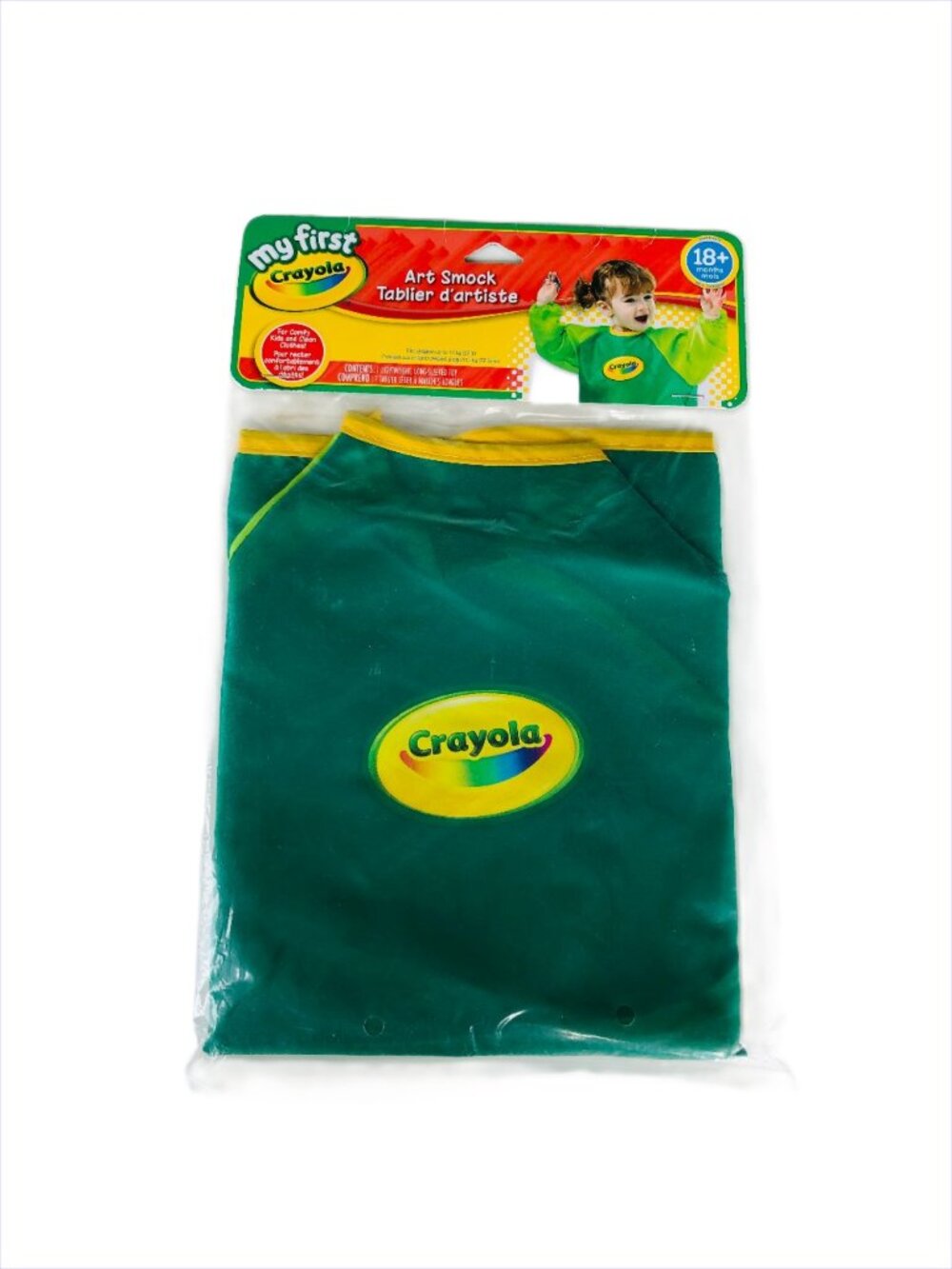 Crayola My First Art Smock(Apron) Long Sleeve New Sealed Add-On Item 18M+